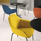 Sys Minimalist Office Fabric Dining Room Side Armchair - Gavisco Office Furniture